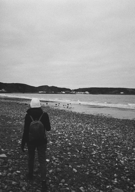A woman on the beach
