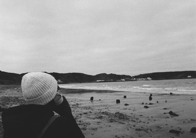 A woman on the beach
