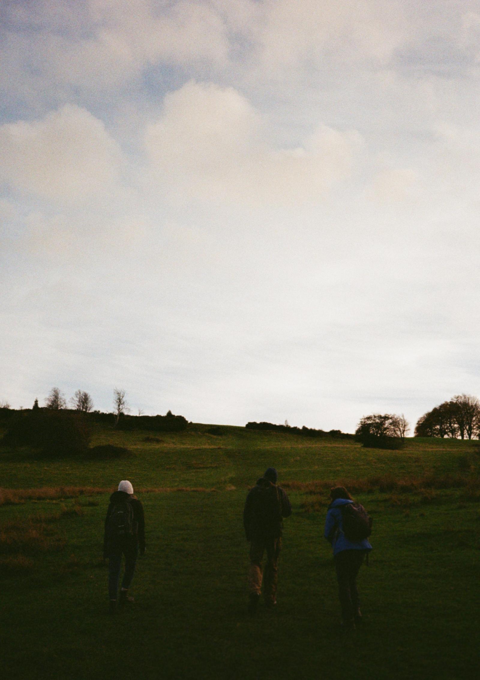 People climbing a hill