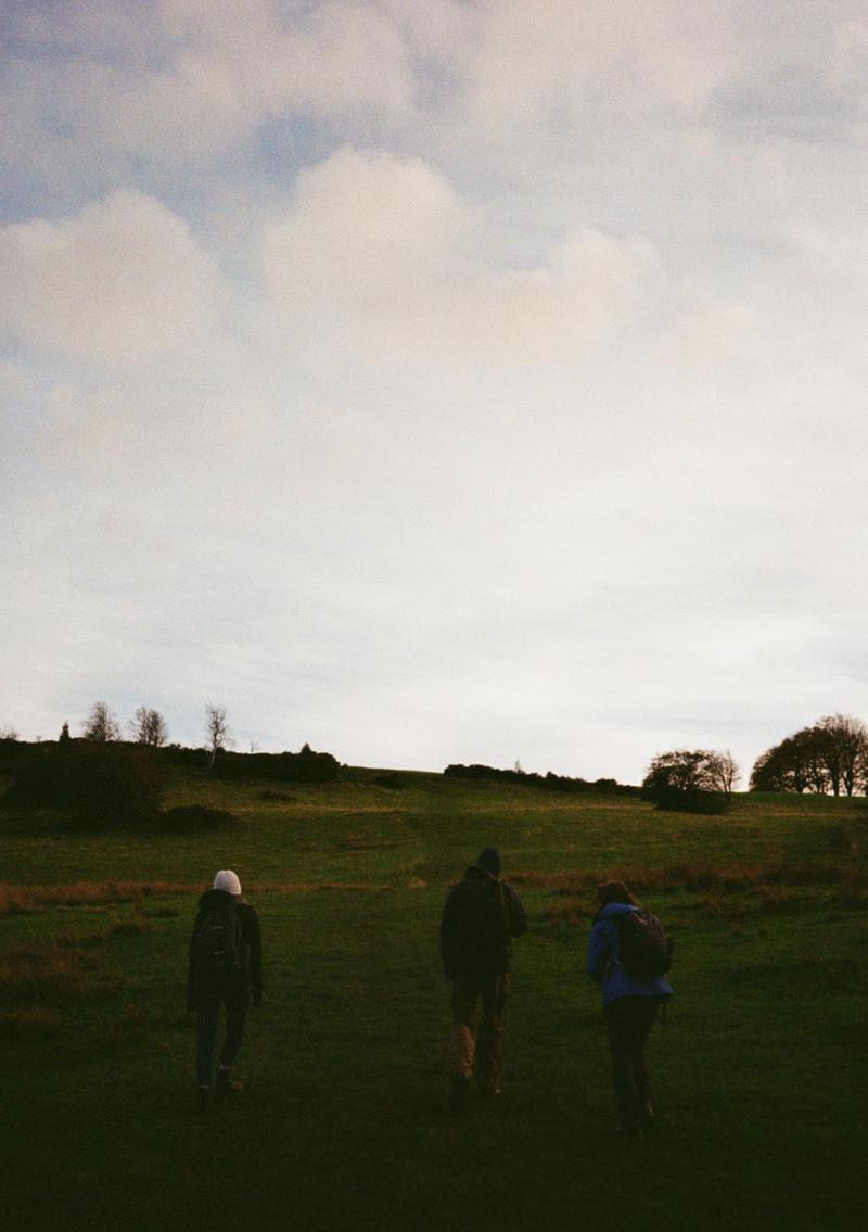 People climbing a hill
