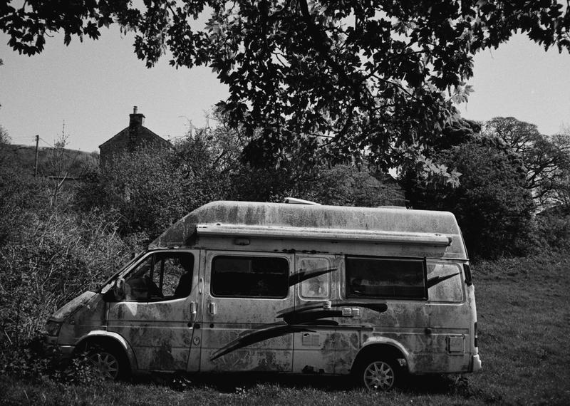 An abandoned camper van