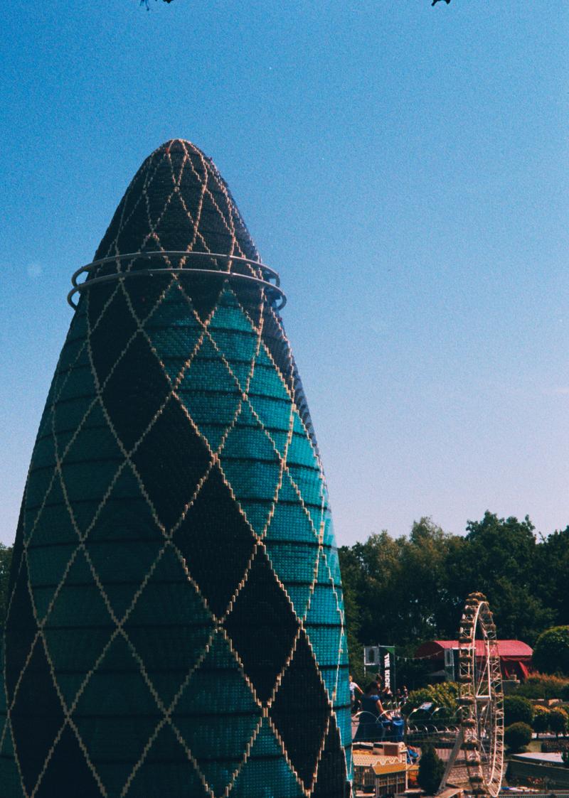 A Lego version of the Gherkin building in London