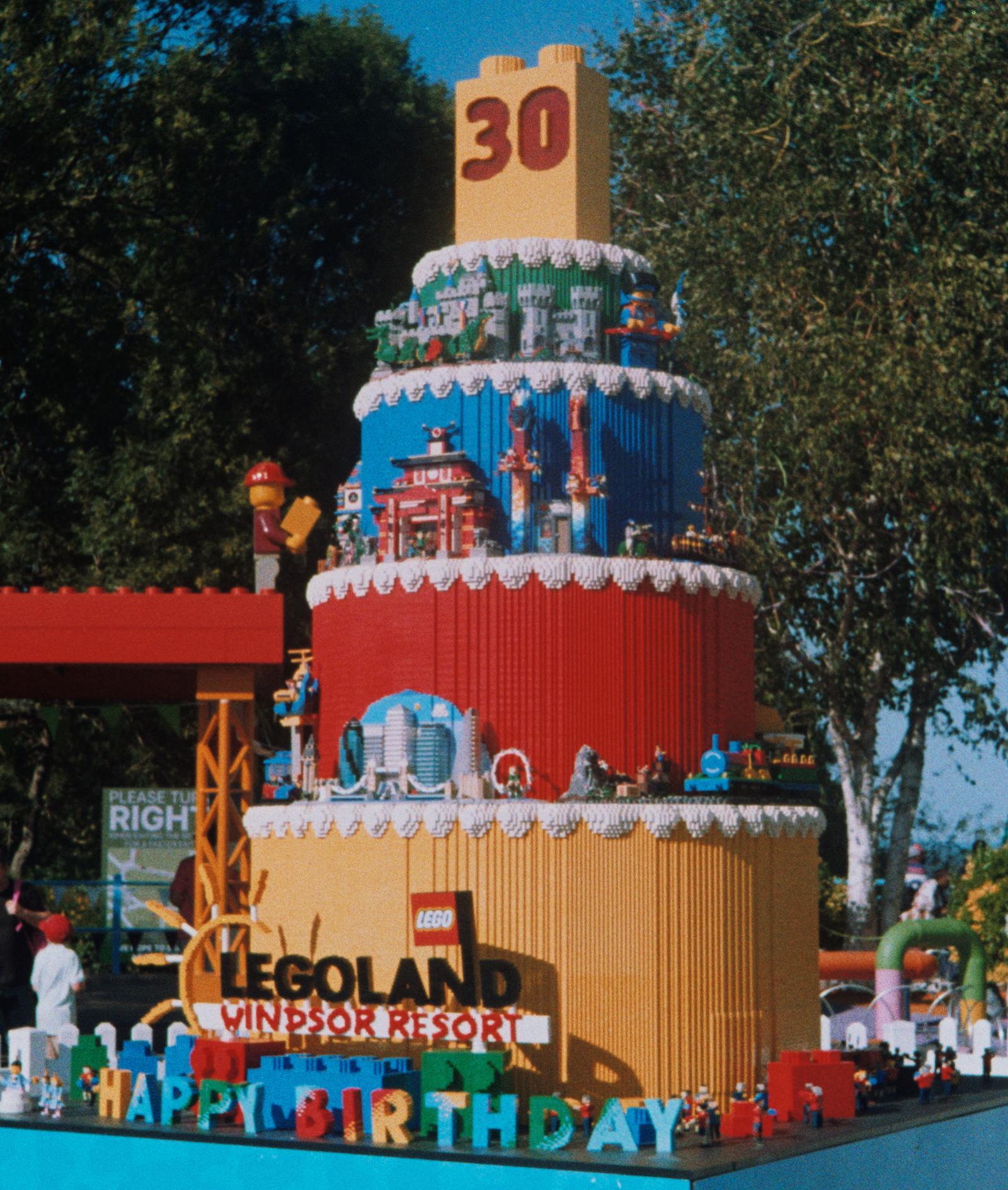 A Lego birthday cake