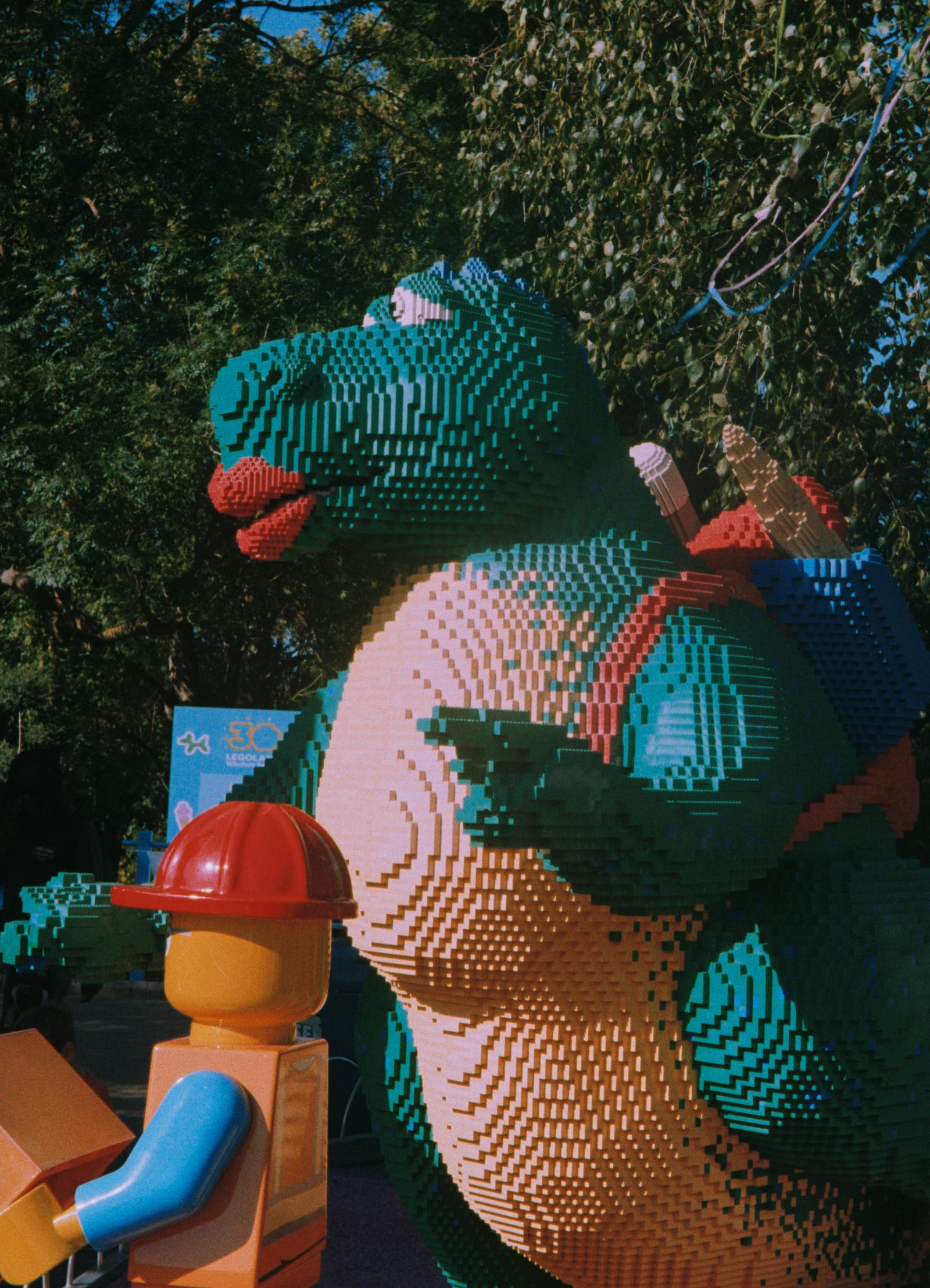 A Lego dinosaur