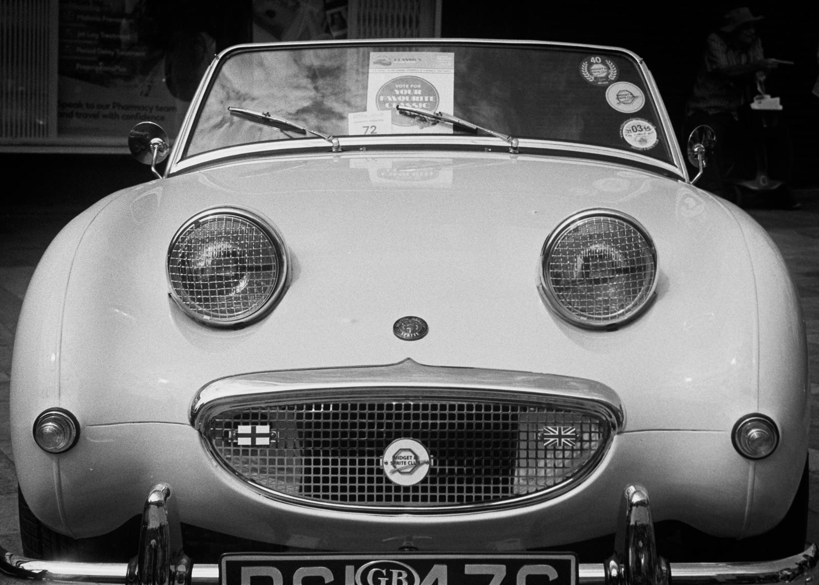 An Austin Healey Frog Eye Sprite