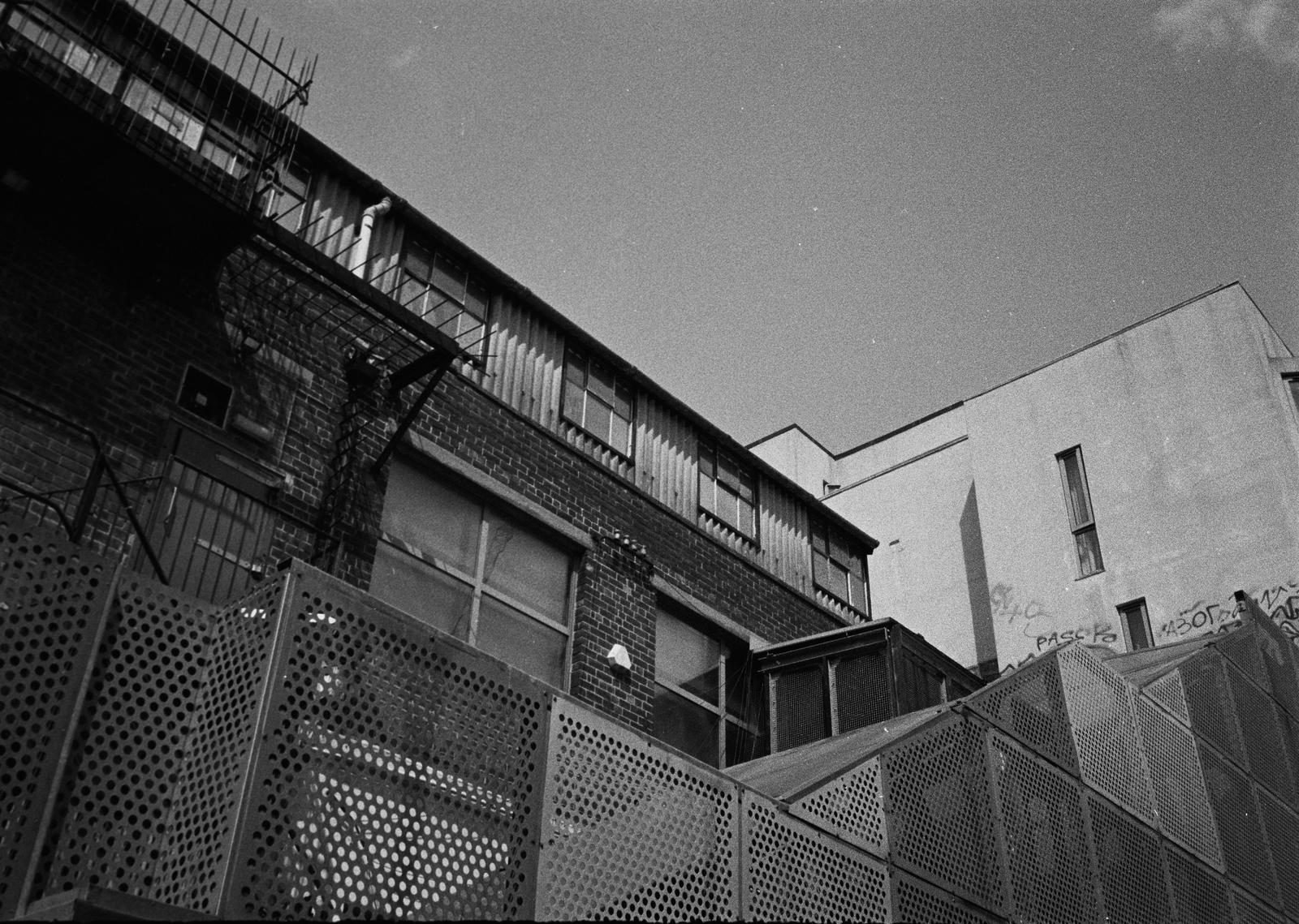 A back alley stairwell