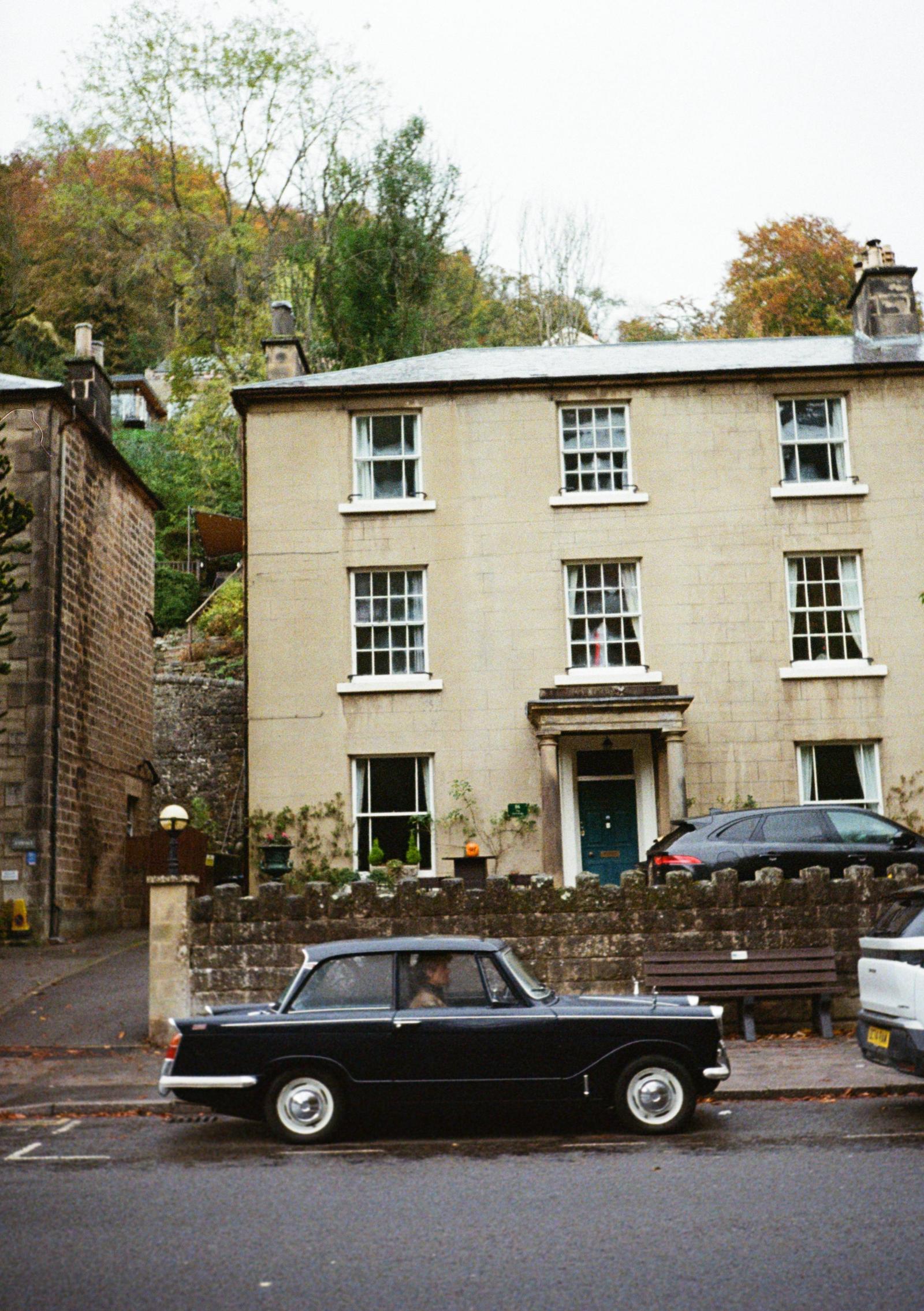 A car and a house