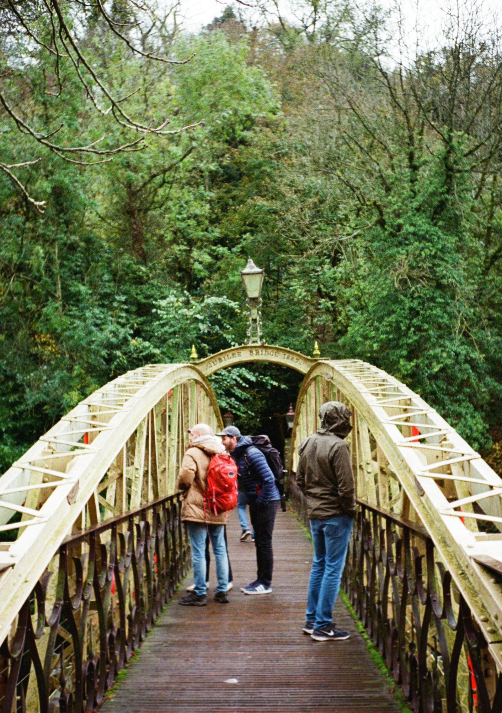 People on a bridge