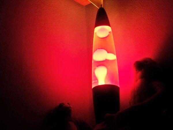 A lava lamp