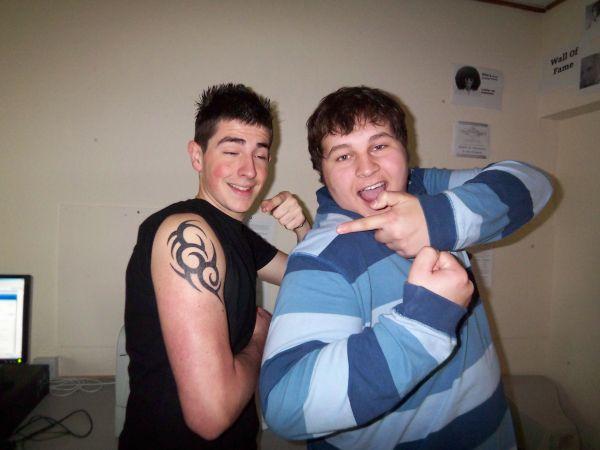 Me and a guy with a tattoo