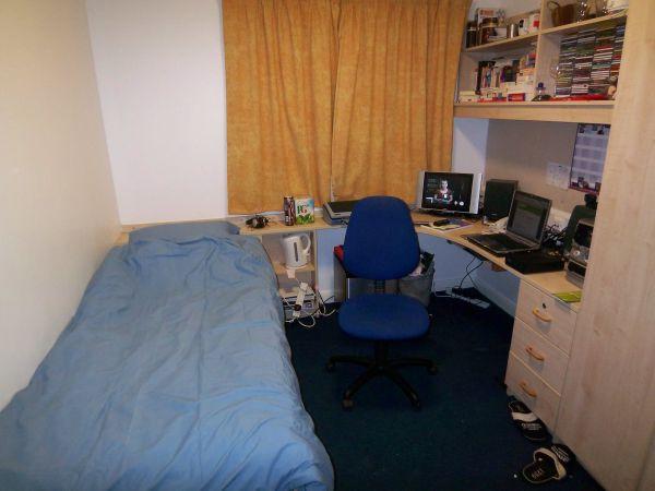 A university dorm room