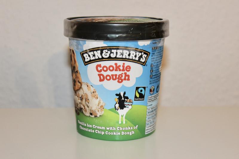 A tub of Ben and Jerry's Cookie dough ice cream
