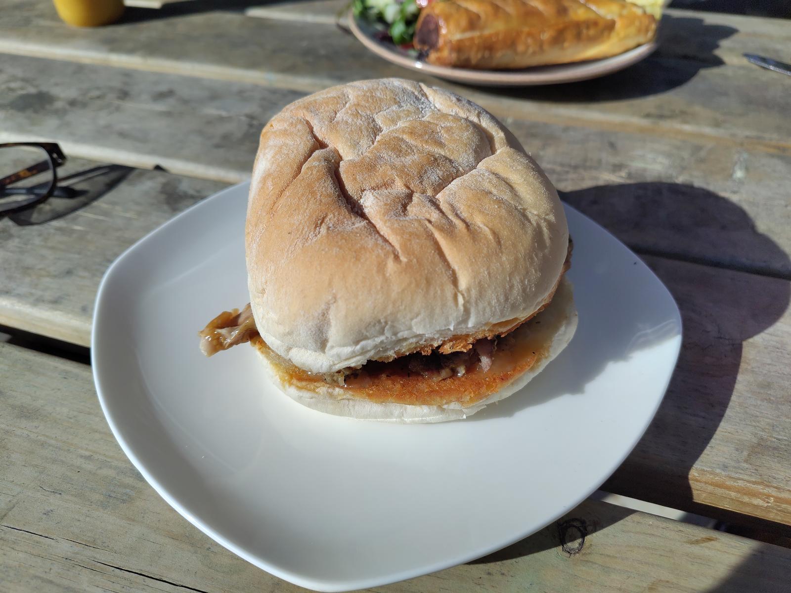 A pork sandwich from The Shelter